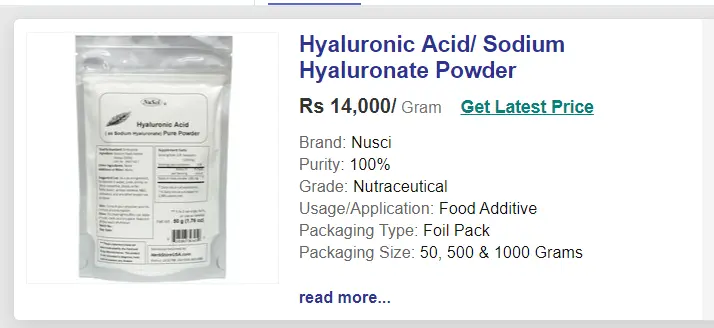 hyaluronic acid powder price